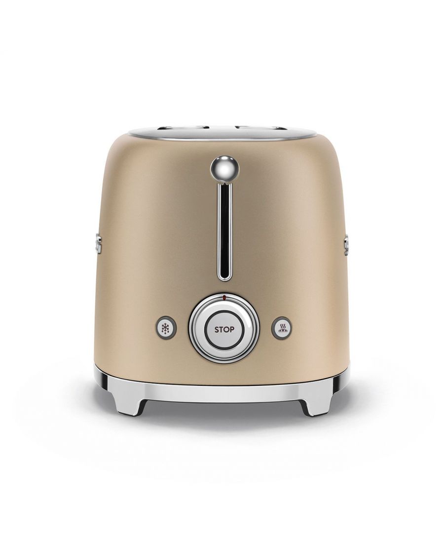 Grille-pain Smeg 2 Tranches - Design Années 50 - Inox Chromé - 19,5x31 Cm - Neuf