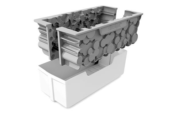 Moule en silicone 3D Silikomart, gris, 9 x 7,5 x 25 cm 